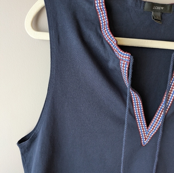 J. Crew Navy Top Sleeveless L - Picture 5 of 13